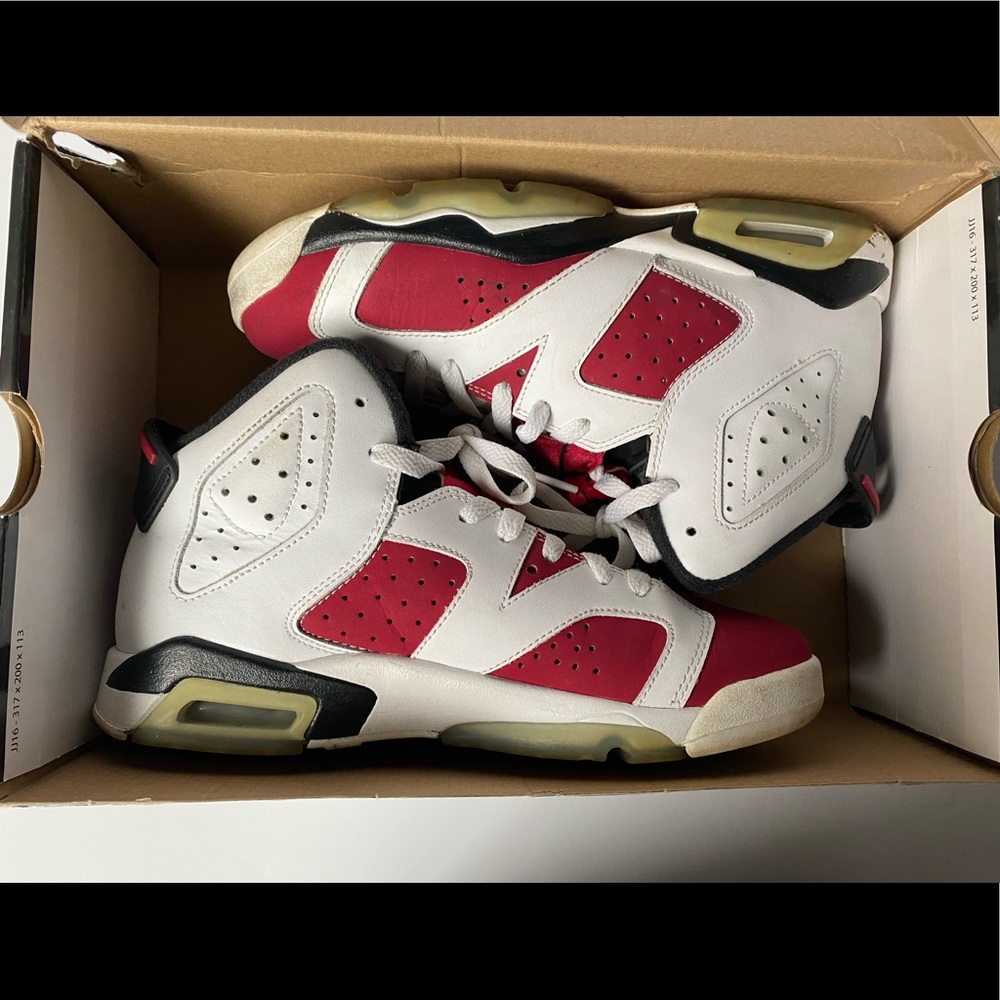 Jordan retro Carmine 6’s. Size 6Y
